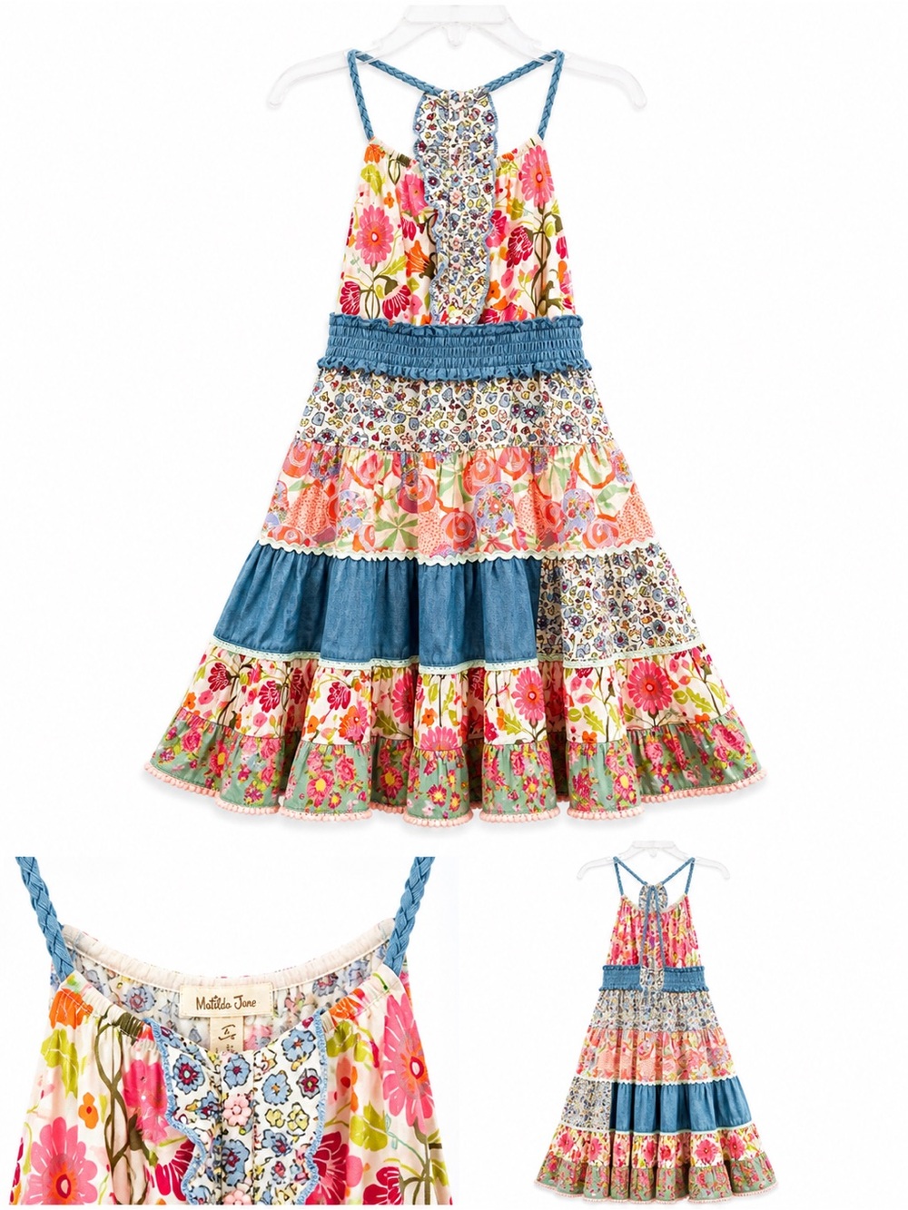 Matilda Jane Patchwork Tiered Maxi Dress – Size 4